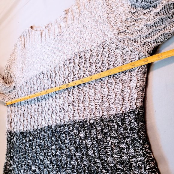 CROFT & BARROW Sweater, Gray Colorblock Cotton Acrylic Knit Long Sleeve, XXL - Picture 10 of 11